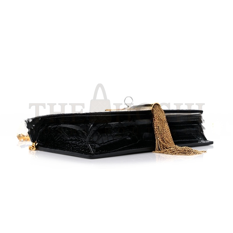 Y51 KATE MONOGRAM TASSEL CHAIN WALLET IN CALFSKIN CROCODILE EMBOSSED 452159DND1J1000 (19*12.5*4cm) Master Quality